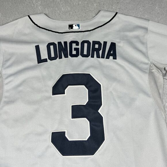 Tampa Bay Rays MLB Authentic Majestic Jersey Evan Longoria #3 Men SZ 48 Medium - Picture 2 of 11